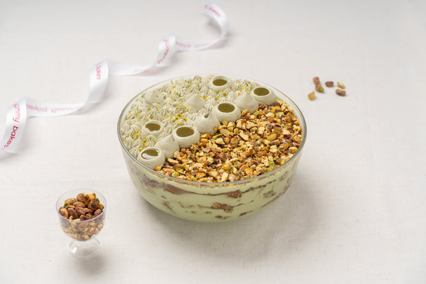 Pistachio Brulee Trifle from Yummy Bakes, Dubai