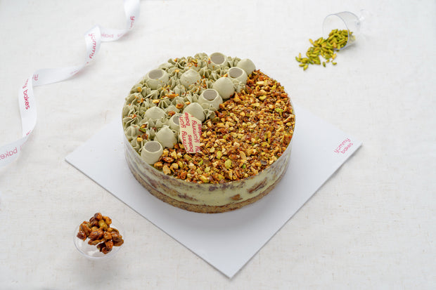 Pistachio Crunch Cake from Yummy Bakes, Dubai