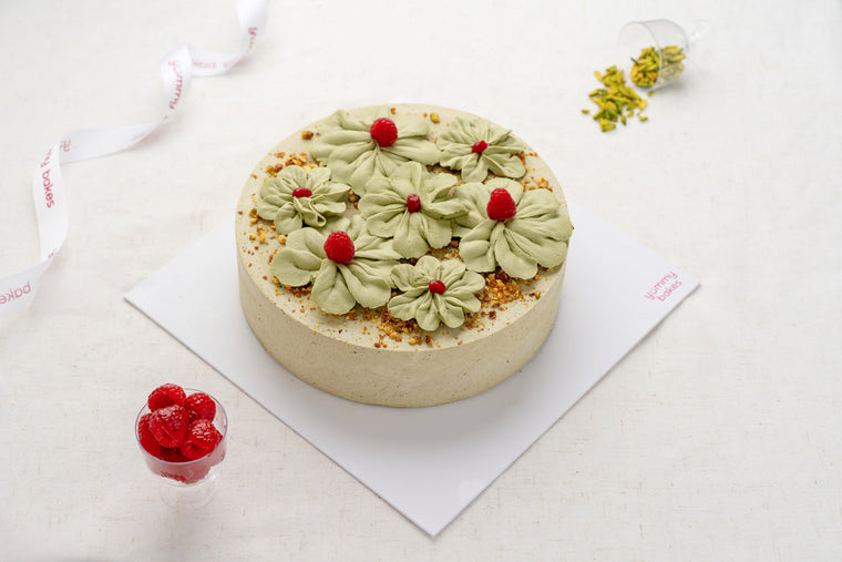 Pistachio Raspberry Cake from Yummy Bakes, Dubai