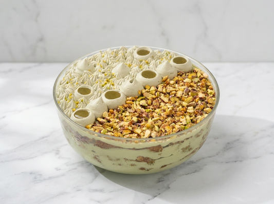 Pistachio Brulee Trifle