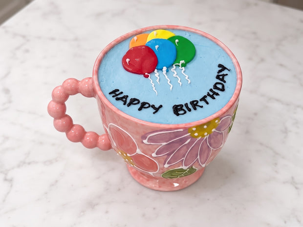 Happy birthday mug cake
