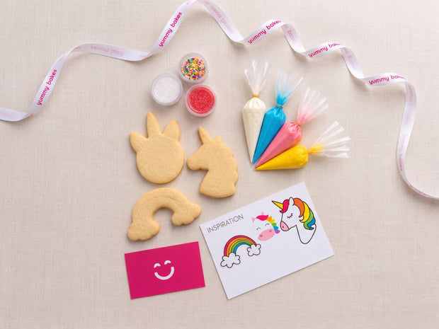 Unicorn decorate your own cookie kit