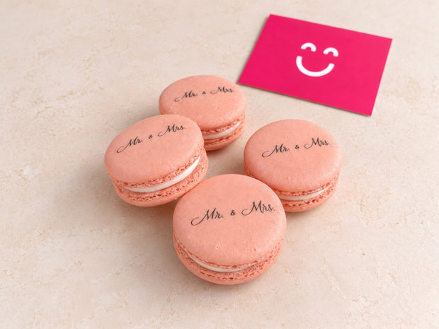 Wedding printed macarons