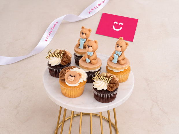 Teddy bear customized cupcakes
